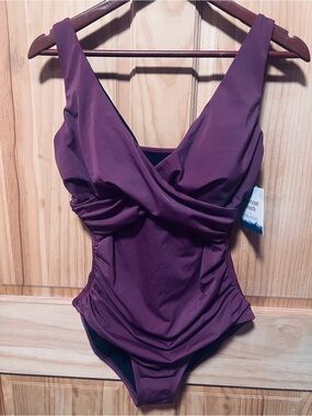 Maurices Plum One-Piece Swimsuit